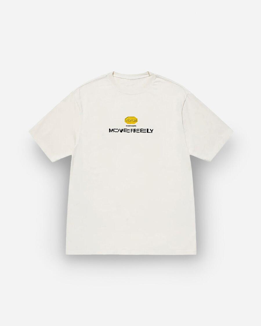 camiseta vibram move freely branca