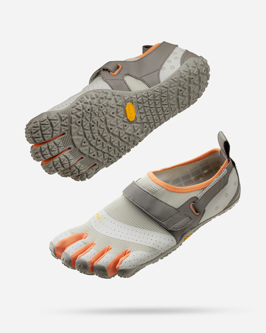 v-aqua feminino cinza laranja coral