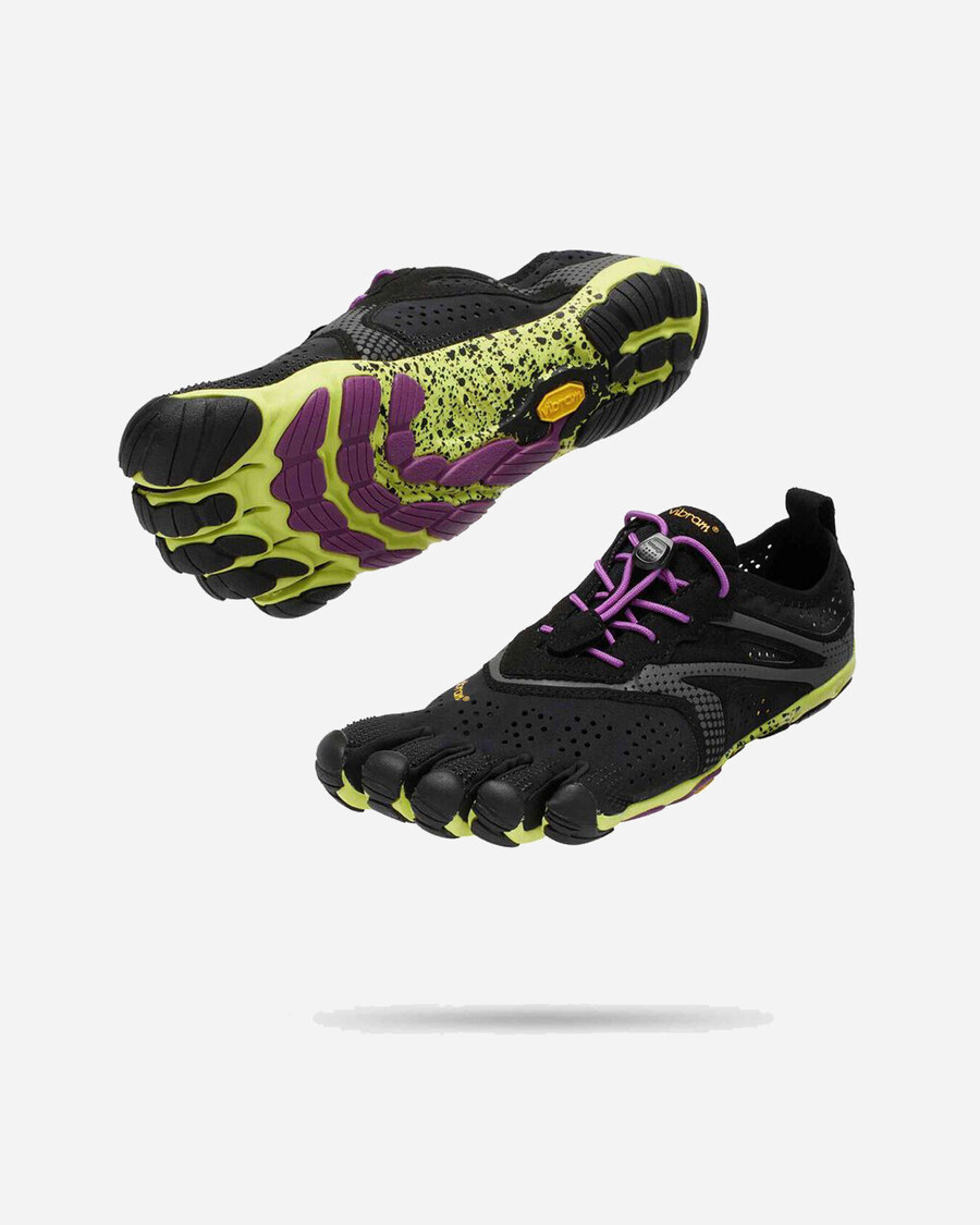 tênis v-run feminino pretoamareloroxo